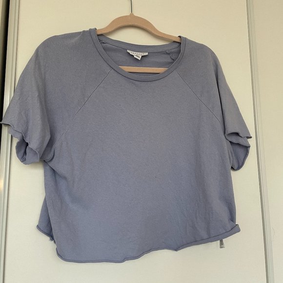 Topshop Cropped Tee Periwinkle - Picture 1 of 2